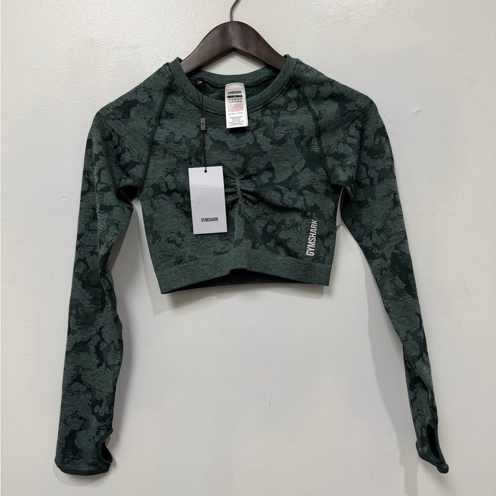 nwt gymshark camo long sleeve